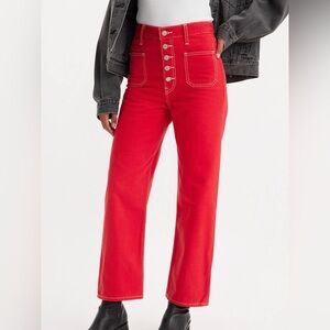 NWOT Levi's Premium Vibrant Red Denim size 23